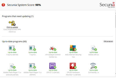 تحديث البرامج من وسائل تأمين الكمبيوتر