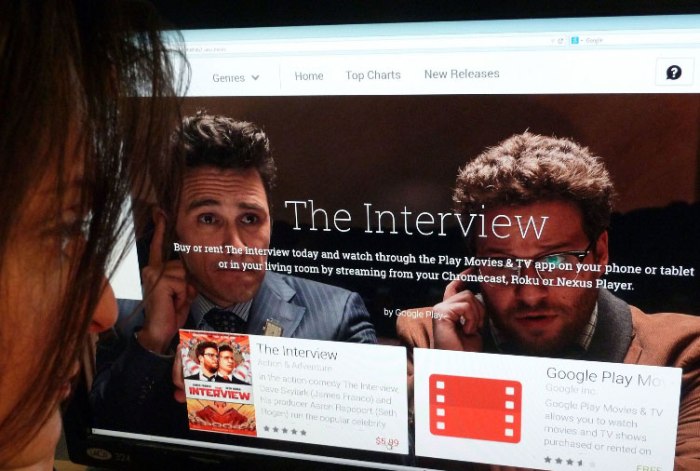 جوجل ليست خائفة من قراصنة كوريا وهي تعرض الفيلم علي اليوتيوب وجوجل ستور