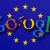 شعار جوجل أمام علم الاتحاد الأوربي