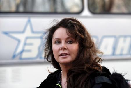 المغنية البريطانية سارة برايتمان  في بايكانور يوم 27 مارس آذار 2015. تصوير: ماكسيم زمييف - رويترز