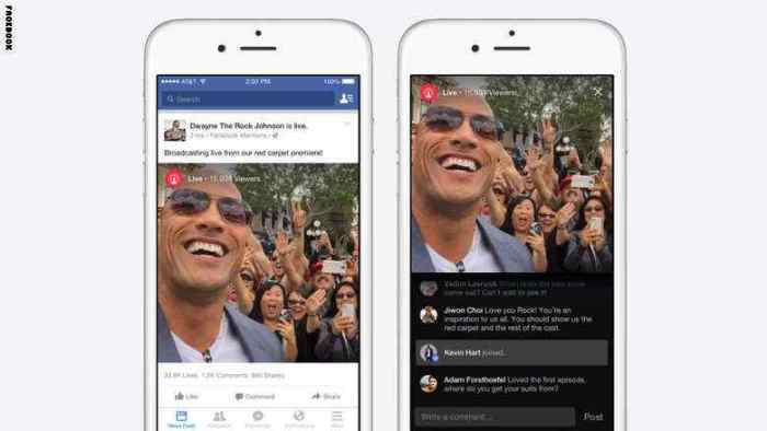 خدمة فيسبوك لايف