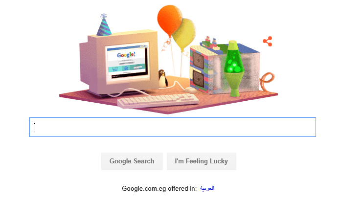 جوجل تحتفل بعيد ميلادها الـ 17 يوم 27 سبتمبر 2015