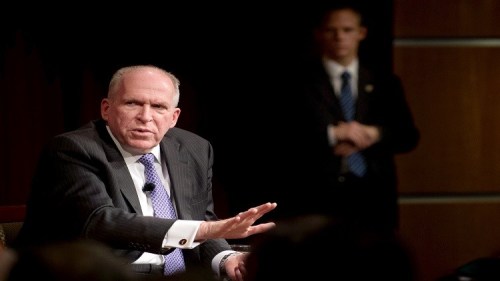 مدير المخابرات المركزية الأمريكية جون برينان في محاضرة بجامعة هارفارد في 7 أبريل 2015