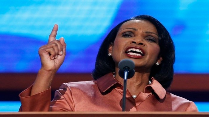 كونداليزا رايس وزيرة الخارجية الأمريكية السابقة