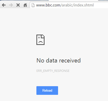 مشاكل مع موقع بي بي سي