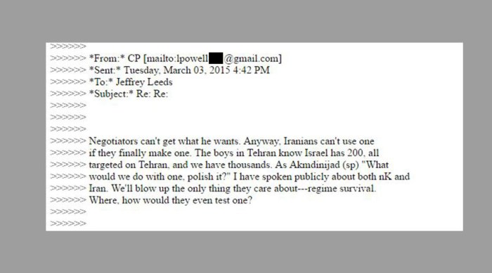 رسالة وزير الخارجية الأمريكية السابق كولين باول