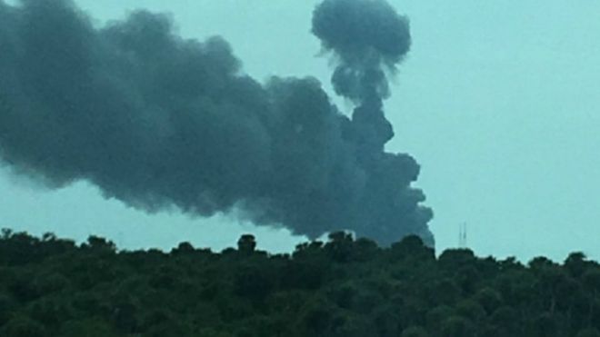 أدت قوة الانفجار إلى إهتزاز مبان تبعد أميالا 