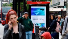 إعلان عن هواوي في وسط لندن