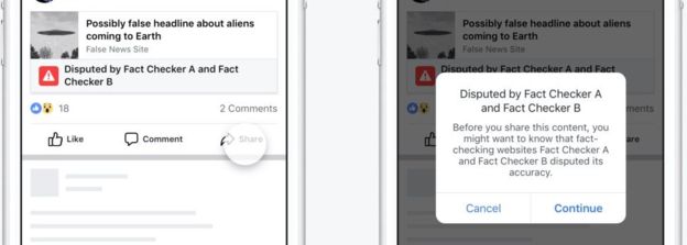 تخلى فيسبوك عن محاولاته السابقة لاستخدام علامات التنبيه لتسليط الضوء على الأخبار المزيفة
