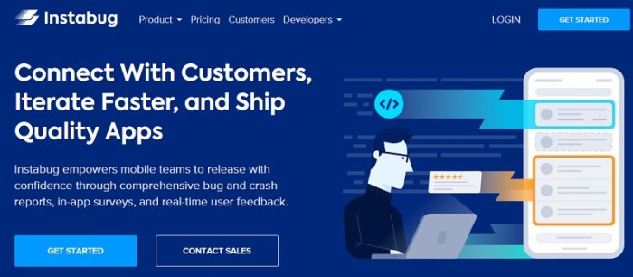 موقع إنستابج للإبلاغ عن عيوب البرمجيات