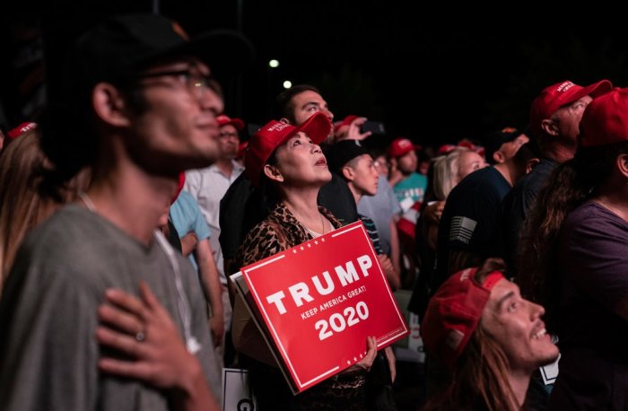 تجمع حاشد عقده الرئيس ترامب في البوكيرك الشهر الماضي. وقالت حملته إنه لا يوجد ما يشير إلى أن المتسللين استهدفوا أي من بنيتها التحتية