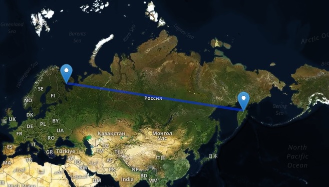 قالت وزارة الدفاع الروسية أن الصاروخ أطلق من شمال غرب روسيا قرب الحدود مع فنلندا وسقط في أقصي شرق البلاد