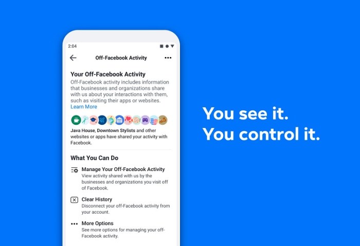 خاصية فيسبوك الجديدة Off-Facebook Activity تتيح لك التحكم في التطبيقات التي تستخدم حسابك علي الفيسبوك للتعامل معها