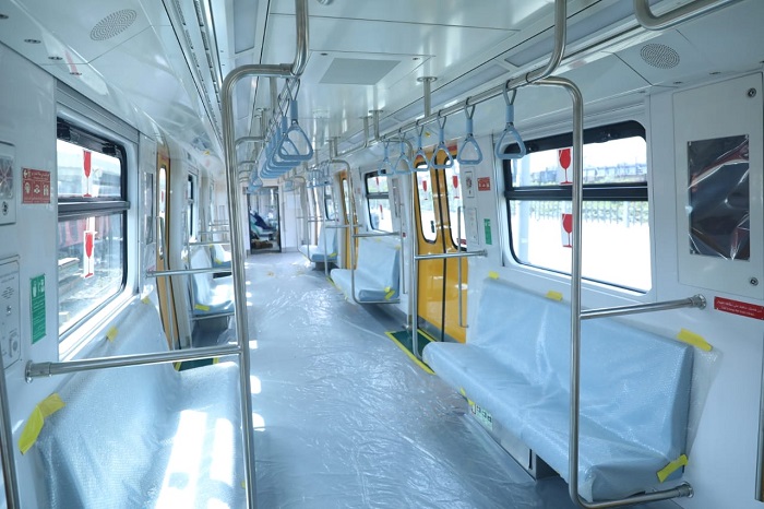 العربات الجديدة لمترو أنفاق القاهرة من الداخل