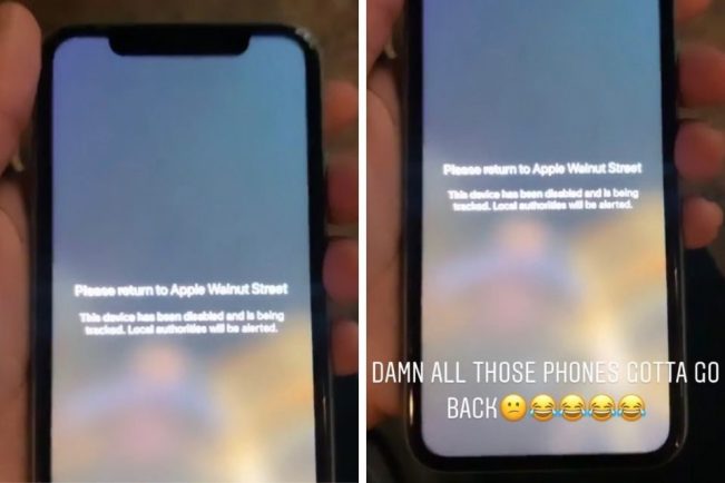 رسالة تظهر علي شاشة الأيفون تطالب بإعادة الجهاز الي متجر أبل