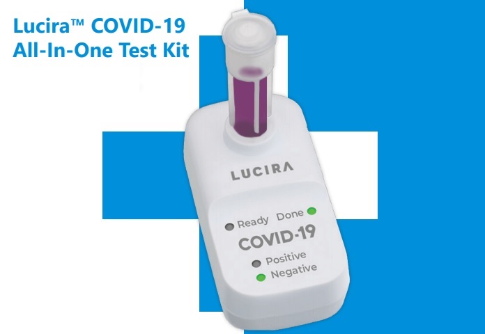 جهاز شركة لوسيرا لاختبار الإصابة بفيروس كورونا والذي يتم في المنزل وتظهر النتيجة بعد حوالي 30 دقيقة وفقا لبيان الشركة يوم الثلاثاء 17 نوفمبر 2020
