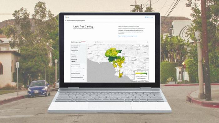 أداة جوجل باستخدام الخرائط تتيح للمدن التعرف علي الأماكن الأكثر احتياجا للتشجير