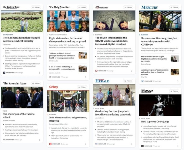 منصة جوجل للأخبار مدفوعة الأجر في استراليا تم إطلاقها يوم الجمعة 5 فبراير 2021