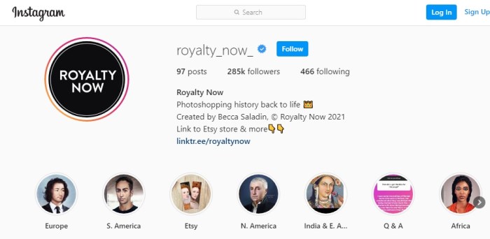 حساب الفنانة بيكا صلاح الدين يحاول أحياء الملوك والملكات في كتب التاريخ الي حياتنا المعاصرة