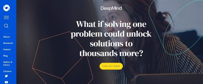 موقع شركة ديب مايند لـ الذكاء الإصطناعي