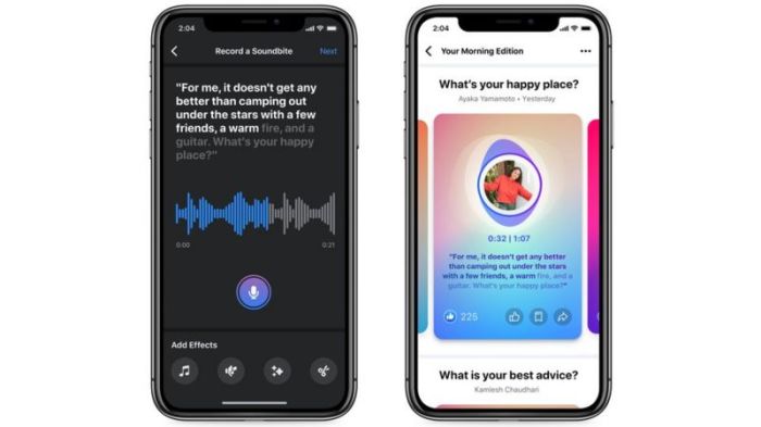 خاصية "ساوند بايتس" عبارة عن مقاطع صوتية قصيرة يمكن مشاركتها