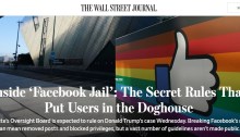 نشرت صحيفة وول ستريت جورنال يوم 4 مايو 2021 أن القواعد السرية لمراقبة المحتوي وضعت المستخدم في سجن مثل قفص الكلب