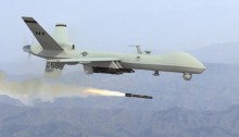 طائرة مسيرة (درون) أمريكية مسلحة من طراز MQ-9 Reaper بدون طيار