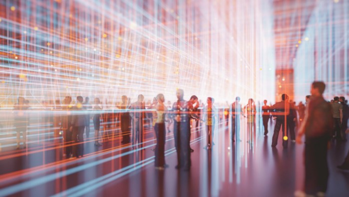 صورة تعبيرية لمجموعة من الأشخاص في شارع بالعالم الإفتراضي