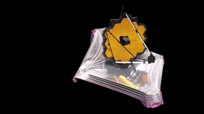 صورة تخيلية لكيف سيبدو تليسكوب جيمس ويب بعد نشره في الفضاء