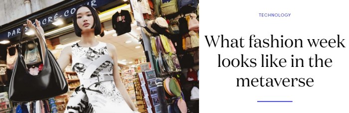 عروض الأزياء علي العالم الجديد ميتافيرس من شبكة فيسبوك