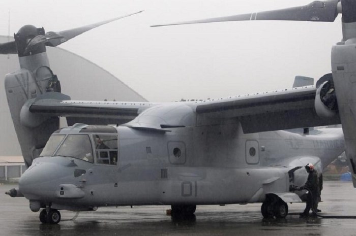 الطائرة من طراز أوسبري في-22 كانت تشارك في تدريب لحلف شمال الأطلسي 