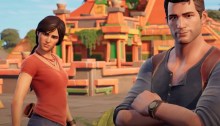 كلو فريزر وناثان دريك، نجوم سلسلة Uncharted من شركة سوني، كما يظهران في إيبك جيمز
