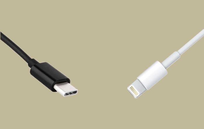 الكابل القديم والجديد لشحن الأيفون
