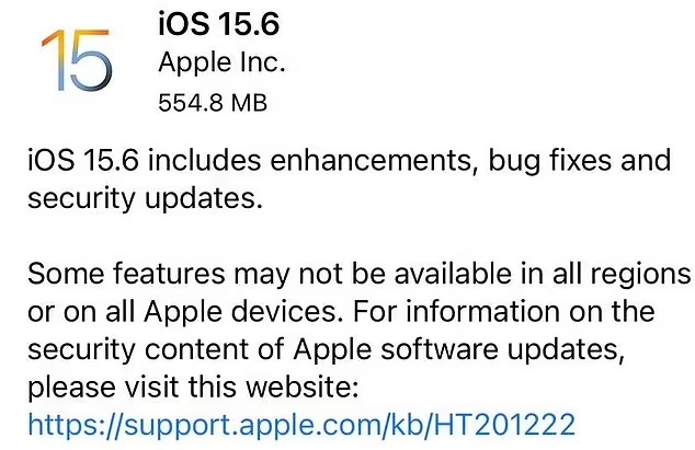 يعمل تحديث iOS 15.6 الجديد على إصلاح العشرات من نقاط الضعف ، إلى جانب عيوب مزعجة مثل تلك التي تظهر بشكل غير صحيح للمستخدمين أن مساحة التخزين لديهم ممتلئة أو كيف تعود علامة تبويب في سفاري إلى صفحة سابقة من تلقاء نفسها