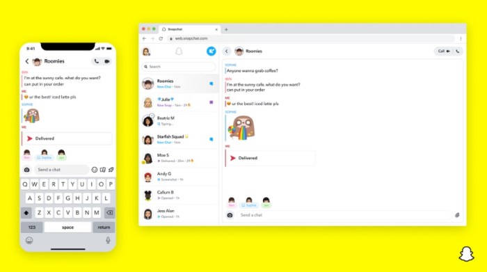 تم إطلاق سناب شات للويب لخدمة مستخدمي الموبايل واللابتوب