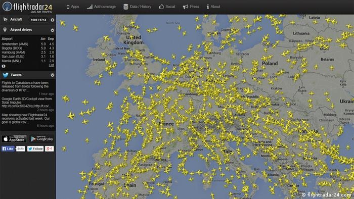 تعقب رحلات الطائرات عبر موقع فلايت رادار 24
