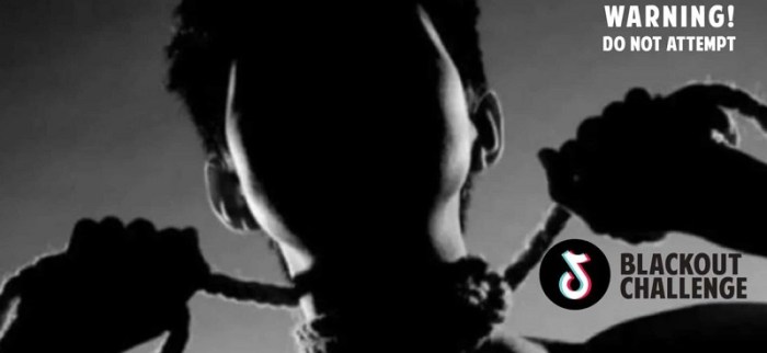 يشجع تحدي "بلاك أوت" مستخدميه على محاولة "كتم النفس" لأطول فترة ممكنة من خلال تقييد تدفق الهواء