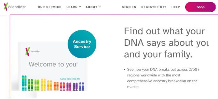 موقع شركة 23andMe لبيانات العائلات اعتماداً علي تحليل الحمض النووي DNA تتعرض للقرصنة وسرقة بياناتها