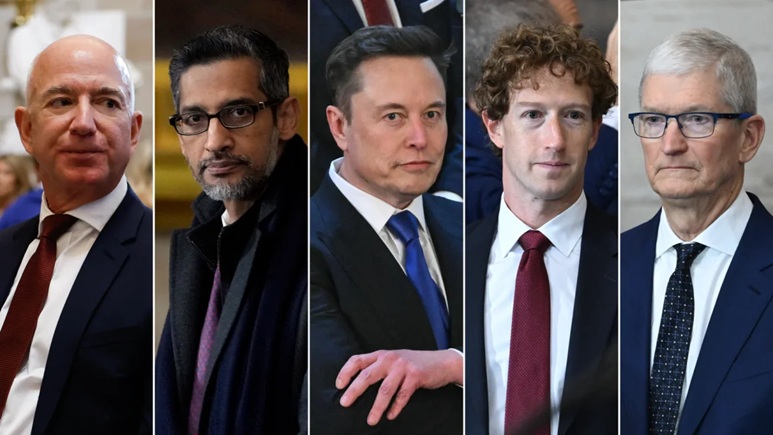 أظهر بعض كبار قادة التكنولوجيا دعمهم للرئيس دونالد ترامب من خلال التبرع وحضور حفل تنصيبه. وقد تعرضت أعمالهم الآن لضربة كبيرة بسبب سياسات ترامب المتعلقة بالتعريفات الجمركية