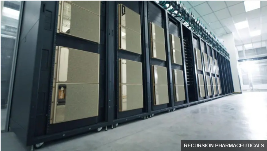 تمتلك شركة ريكورشن للأدوية أكبر كمبيوتر عملاق في جميع شركات الأدوية حول العالم